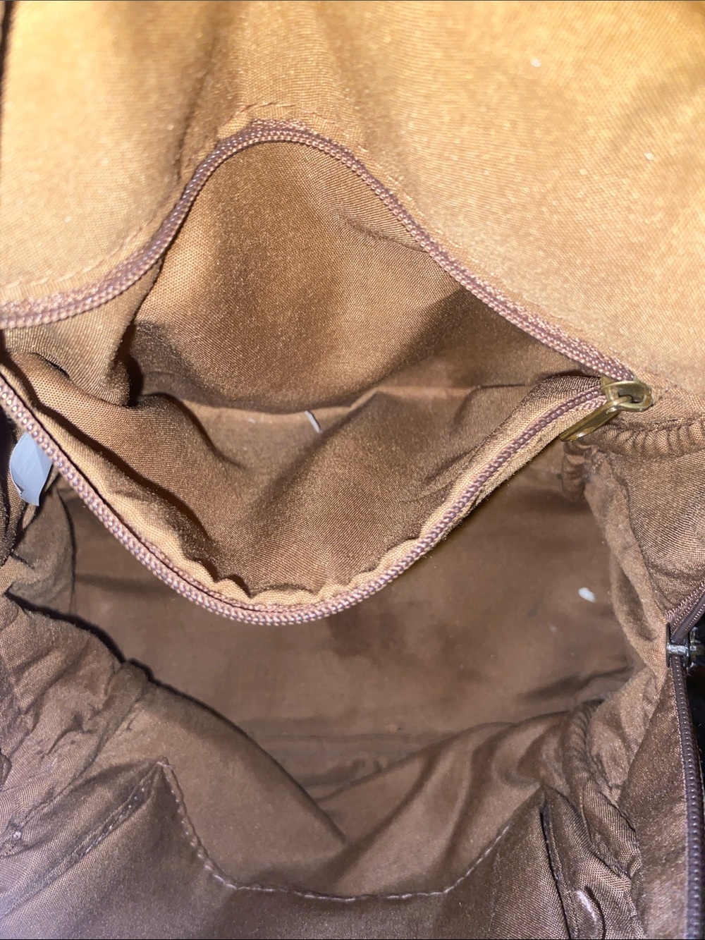 Shearling-Trim Tan Mini Backpack - Picture 10 of 13